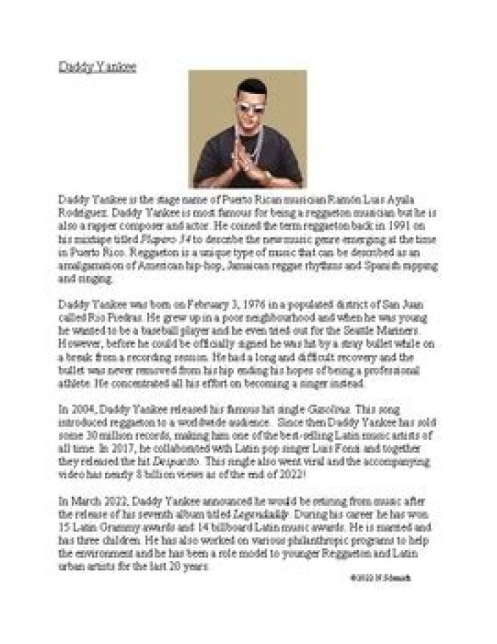 Daddy Yankee Biography - Facts, Childhood, Family Life & Achievements