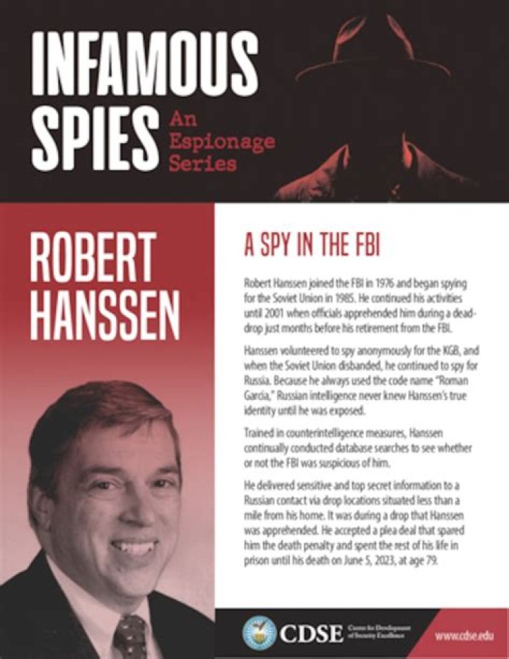 Robert Hanssen Biography - Facts, Childhood, Family Life & Achievements