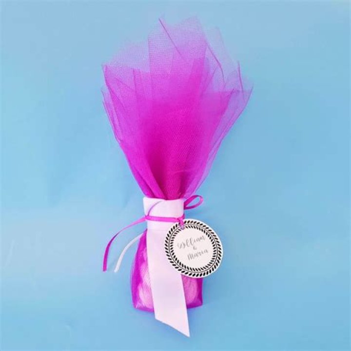 Square Tulle Long Neck Wrap Koufeta Favor Boubouniera — Blessed Celebration